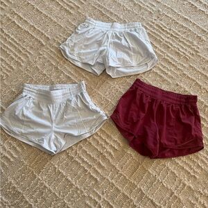 lululemon athletica Women's Athletic Shorts - White, Gray, and Red